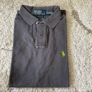 Polo Ralph Lauren Grey Custom Fit Polo Shirt M